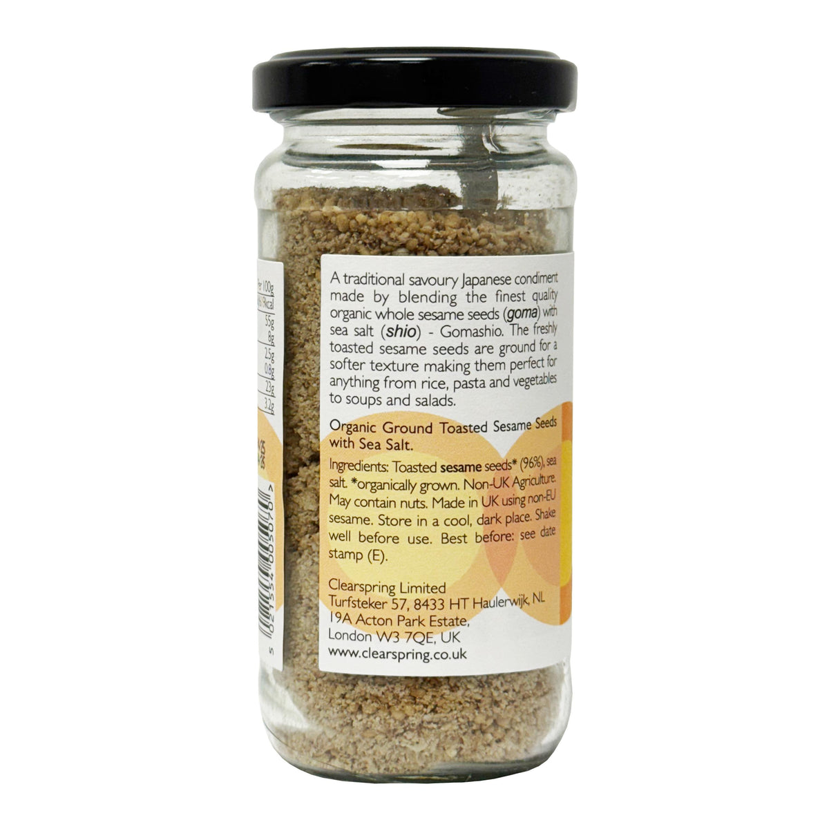 Clearspring Organic Gomashio Whole Sesame with Sea Salt