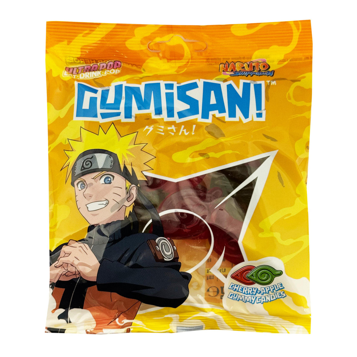 Naruto ultra pop gumisan naruto cherry and apple flavoured gummy candy