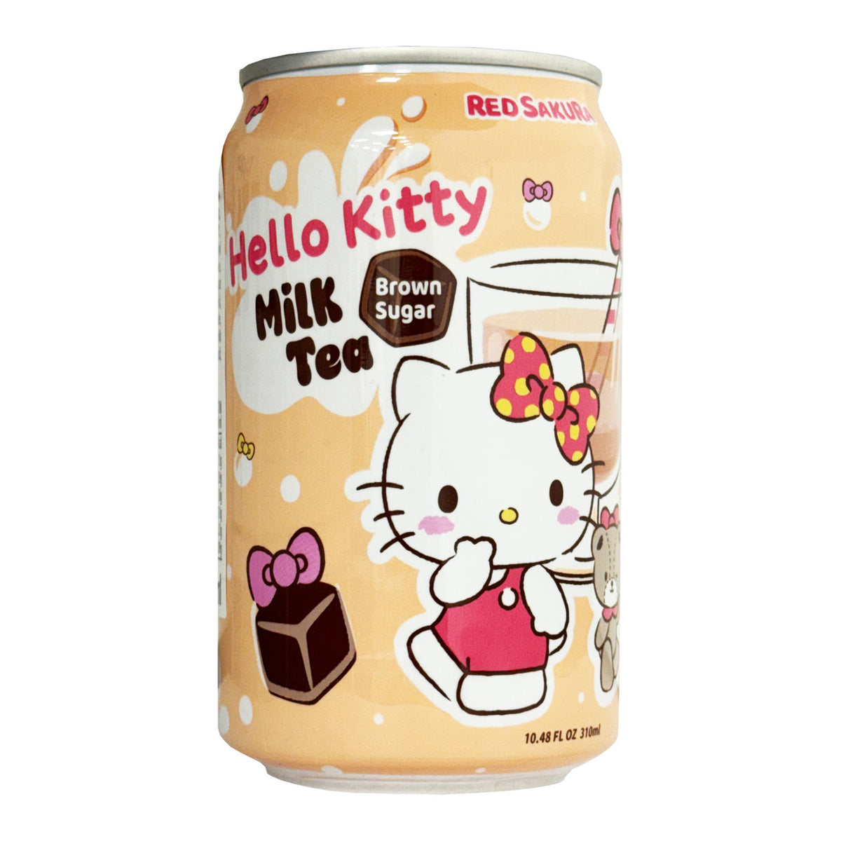 Red sakura hello kitty brown sugar milk tea