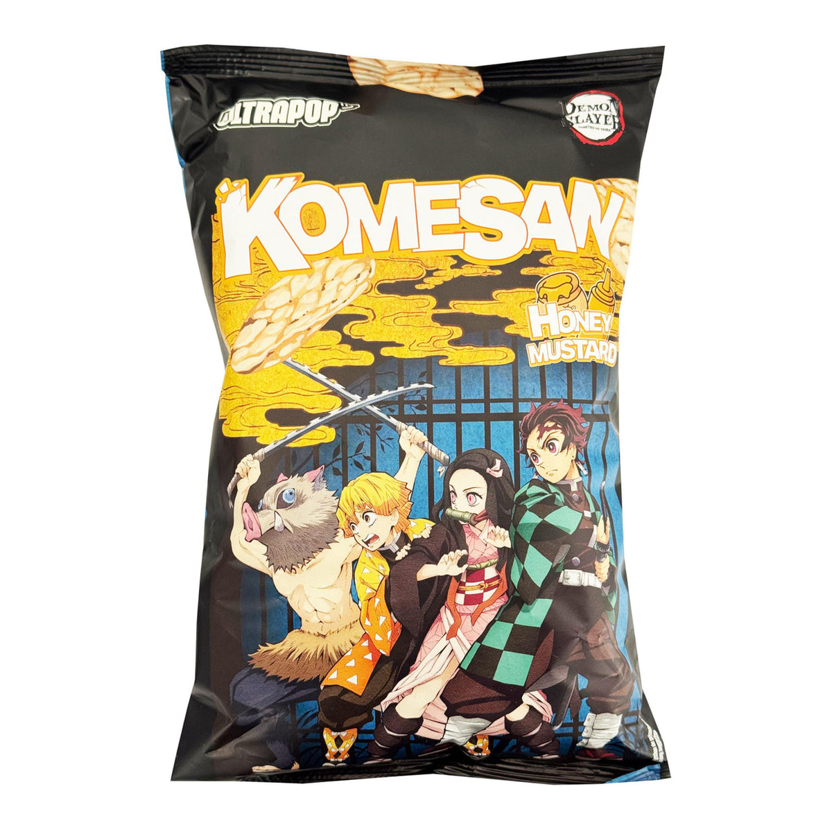 Demon slayer ultra pop komesan honey and mustard flavour brown rice chips