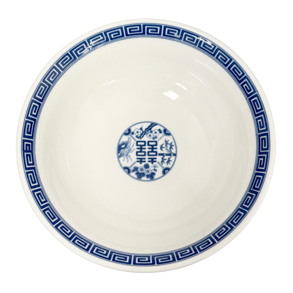 Ceramic Ramen Bowl, Blue Dragon Pattern