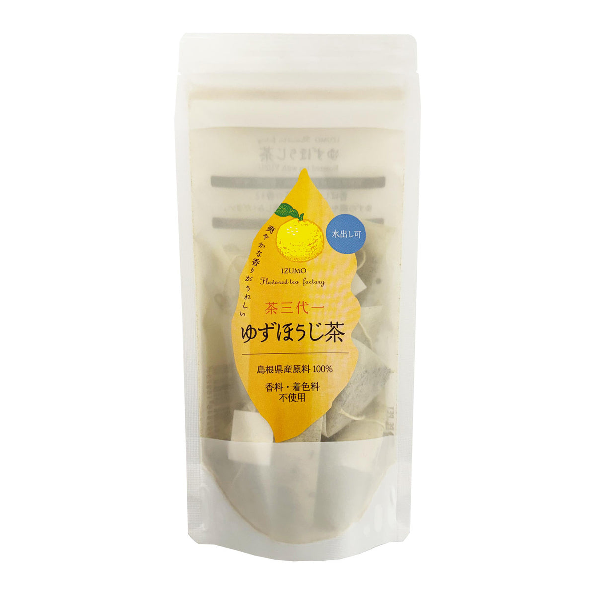 Chasandai yuzu hojicha roasted green tea teabags