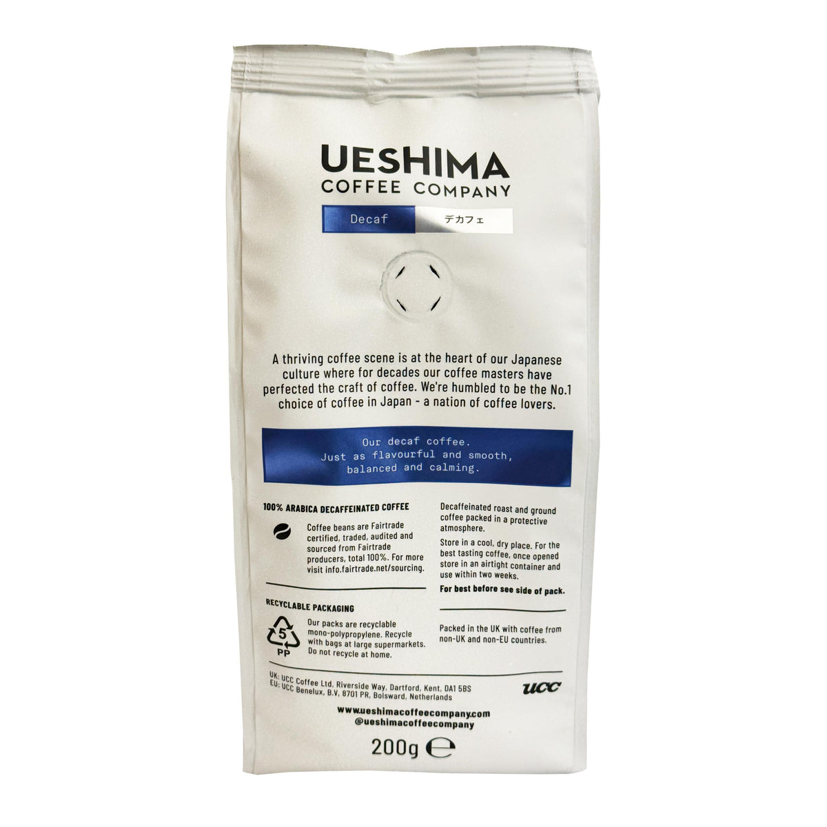 UCC Ueshima Decaf Roast Ground Coffee
