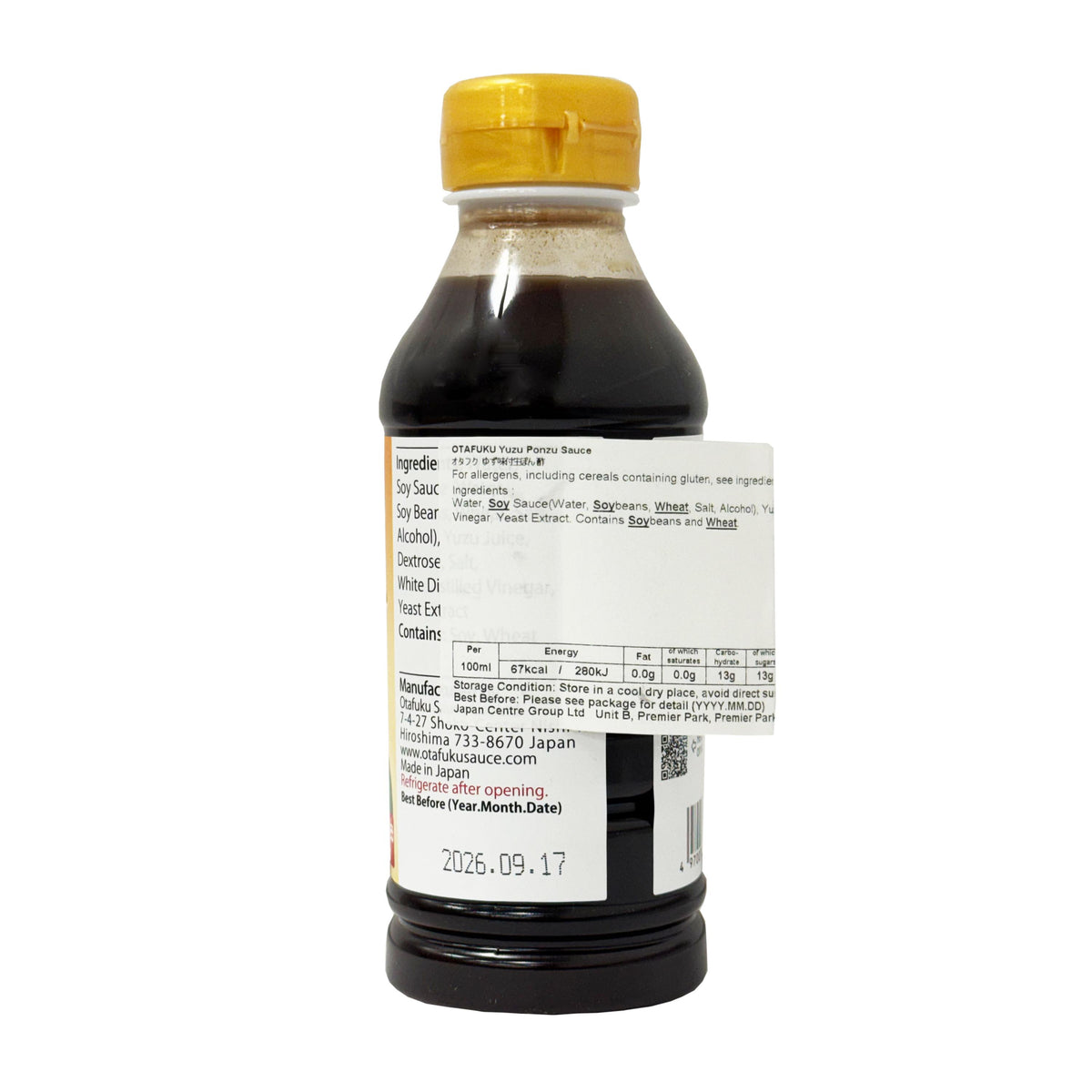 Otafuku Yuzu Ponzu Citrus Seasoned Soy Sauce