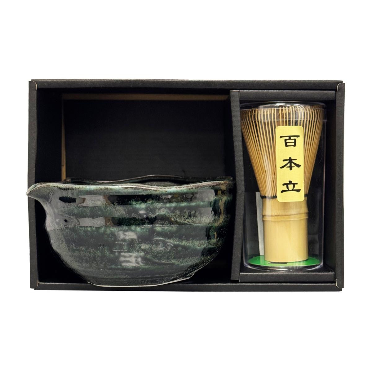 Hagi irabo party matcha bowl and tea whisk set