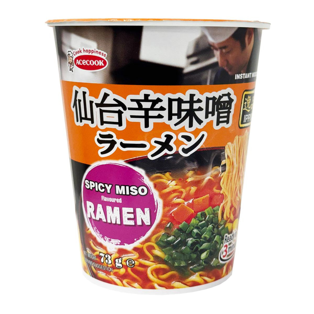 Ace cook ippin spicy miso ramen cup noodles