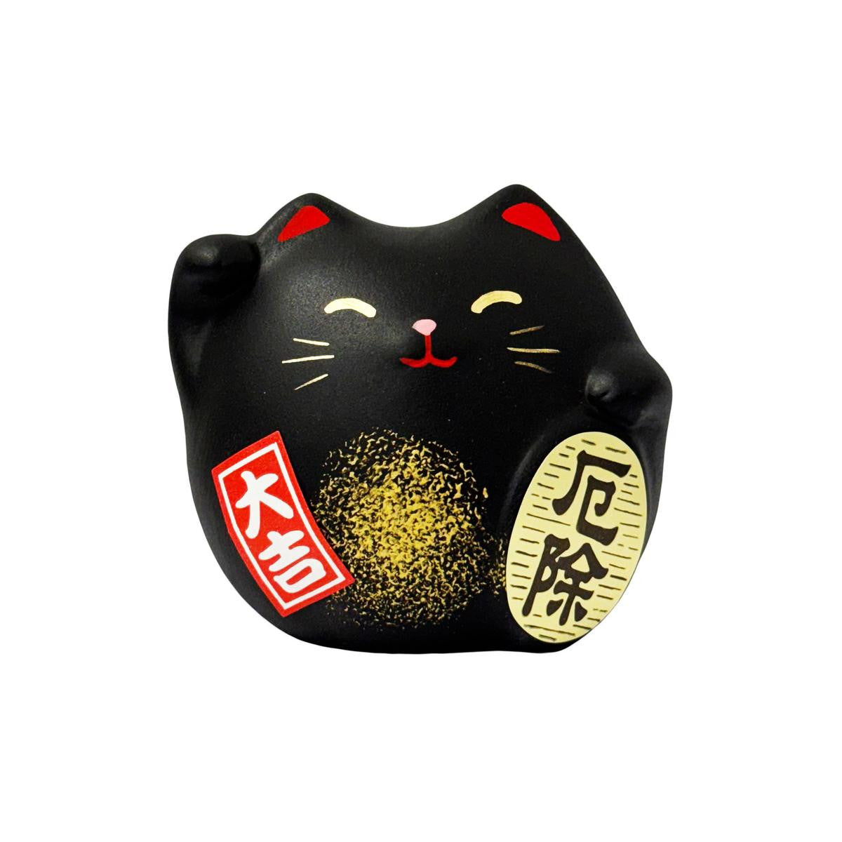 Feng shui lucky cat ornament black