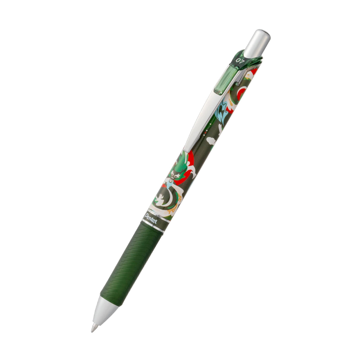 Pentel EnerGel Nature Edition Gel Roller Pen, Black Ink, 0.7mm, Dragon Design