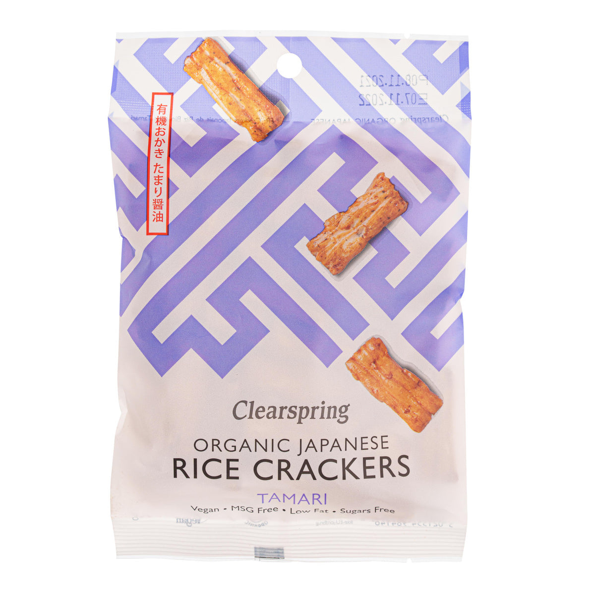 Clearspring organic rice crackers with tamari soy sauce