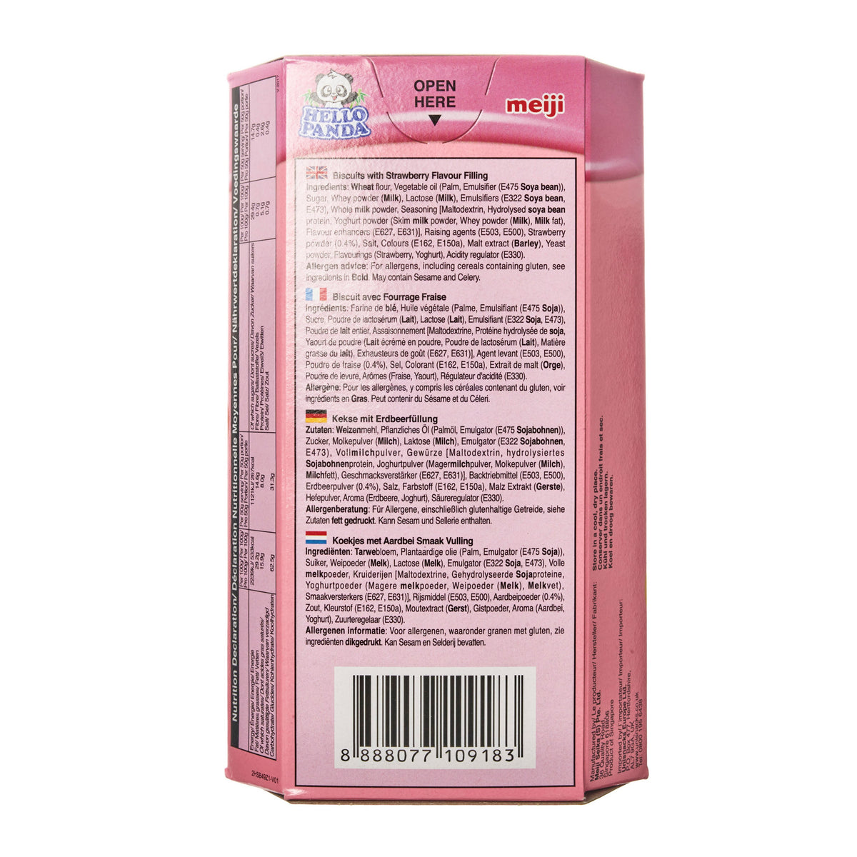Meiji Hello Panda Strawberry Cream Biscuits (Singaporean)