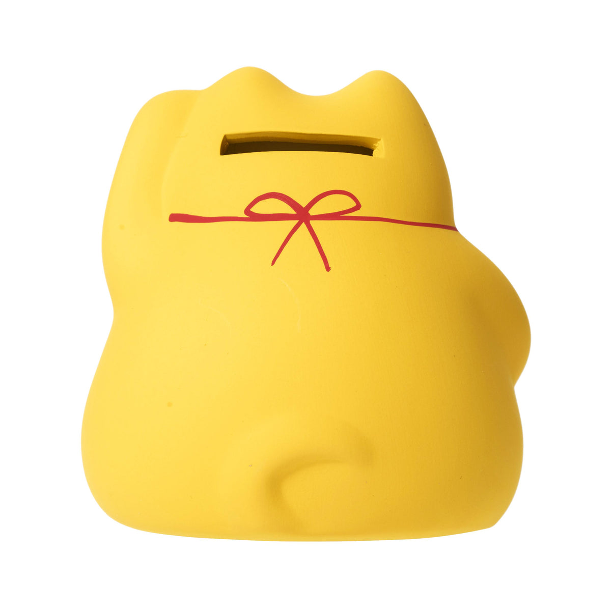 Feng Shui Lucky Cat Coin Bank, Yellow - 2