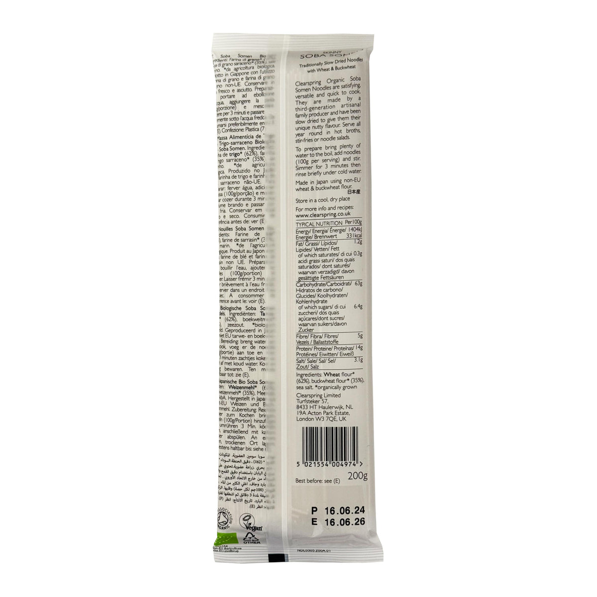 Clearspring Organic Skinny Soba Somen