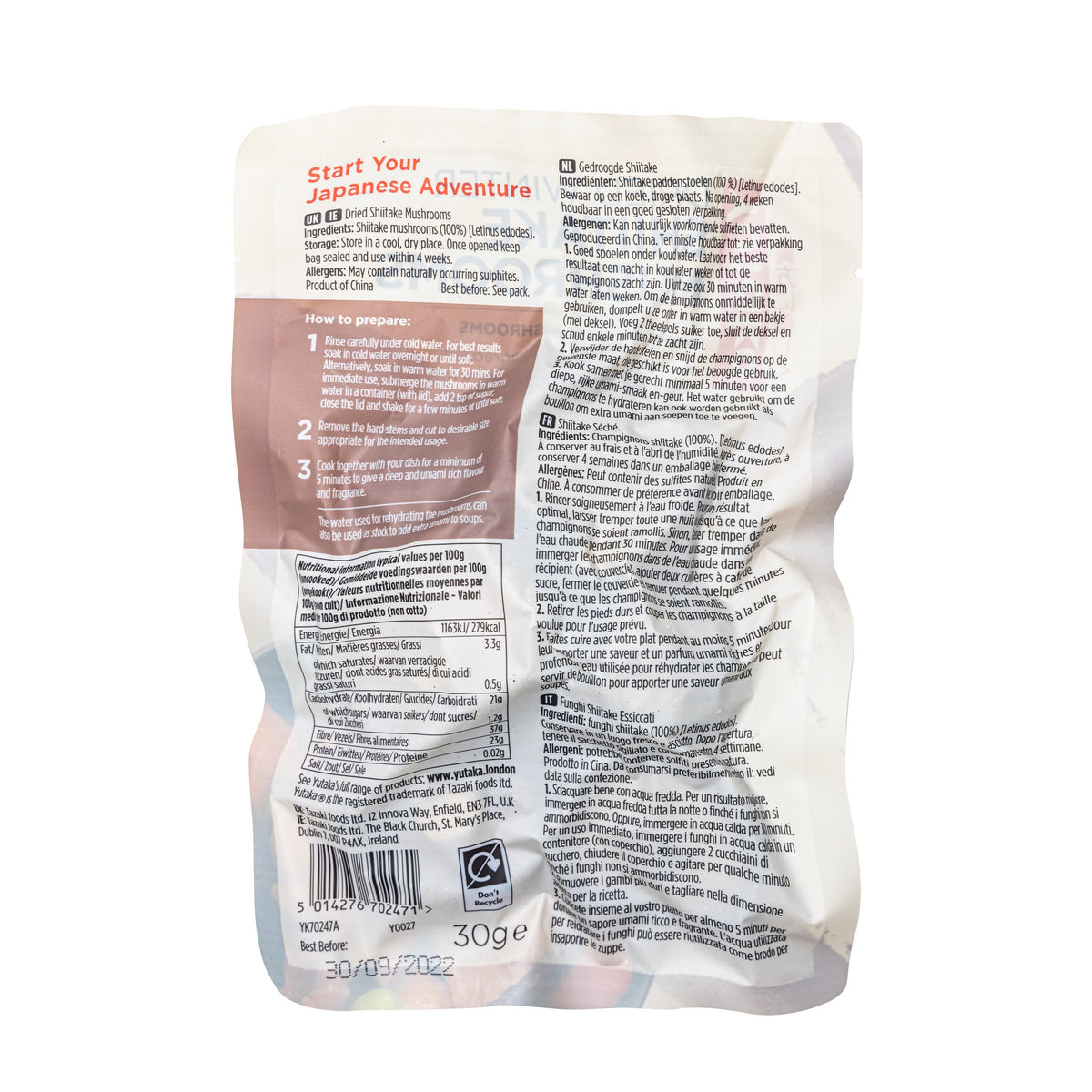 Yutaka Dried Shiitake Mushrooms