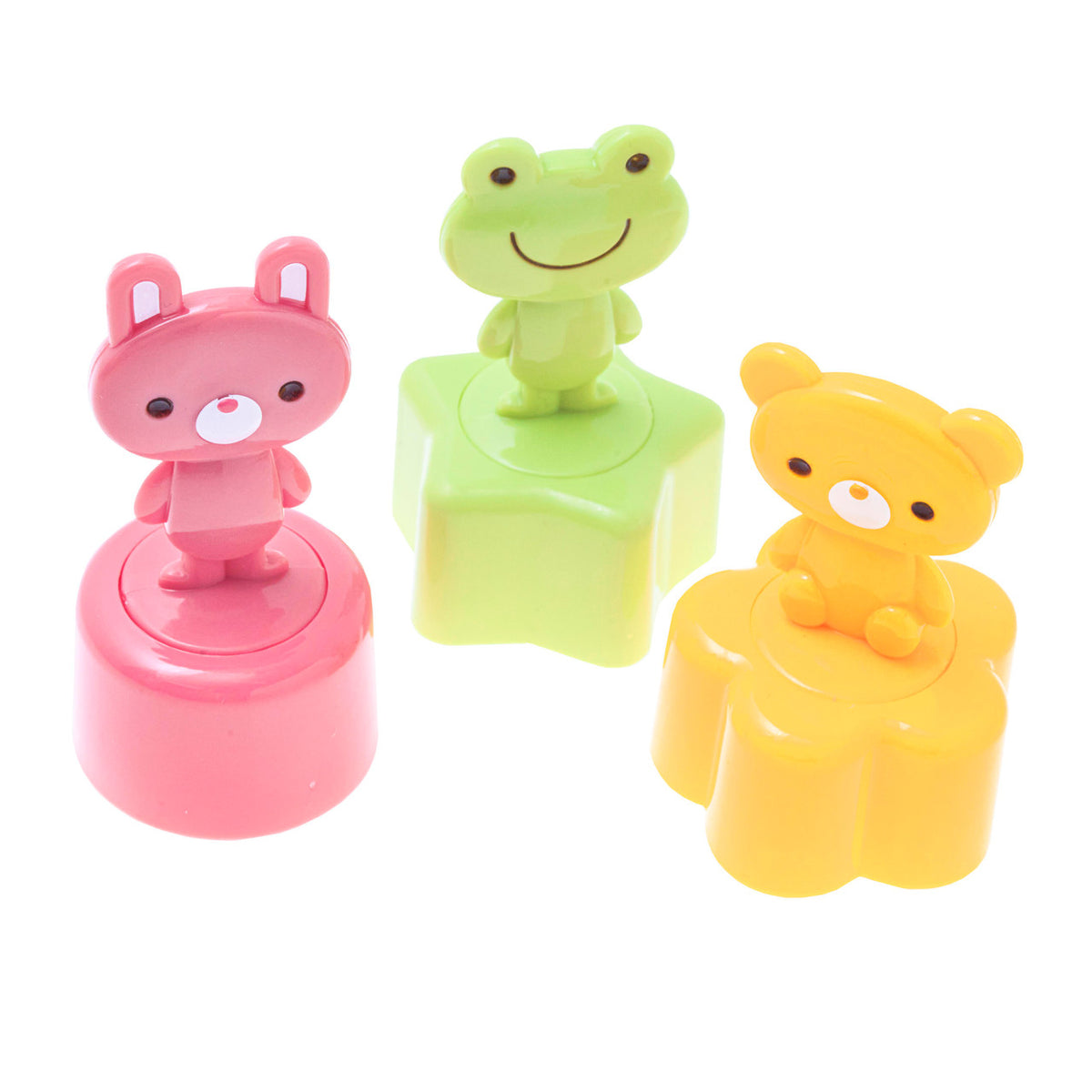 Mamas assist plastic food cutters and animal stamps bears frogs and rabbits
