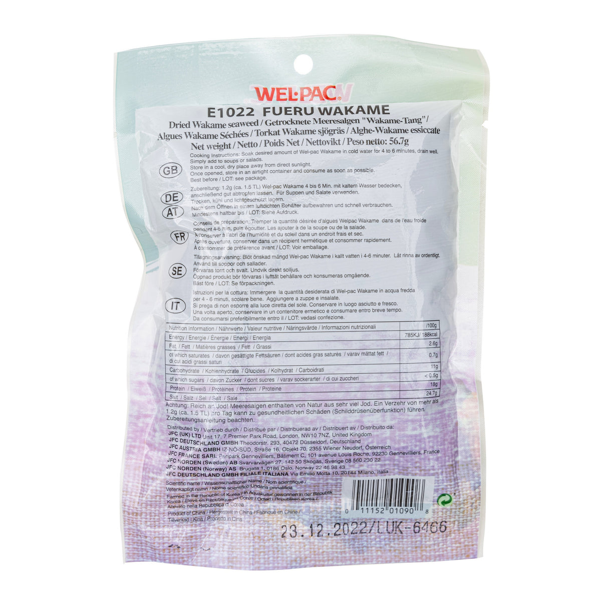 Wel-Pac Dried Shredded Wakame Seaweed