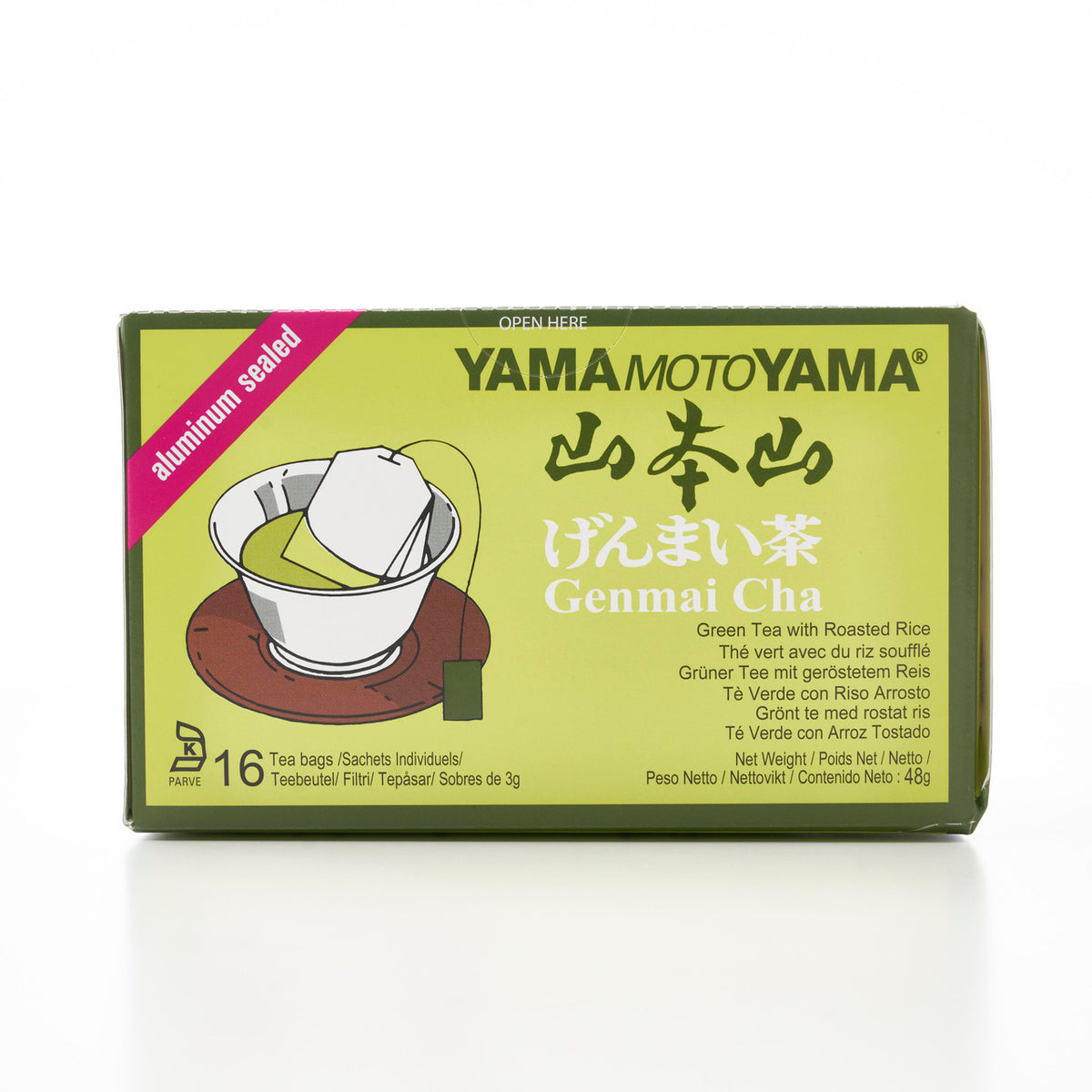 Yamamotoyama genmaicha green tea bags with roasted rice