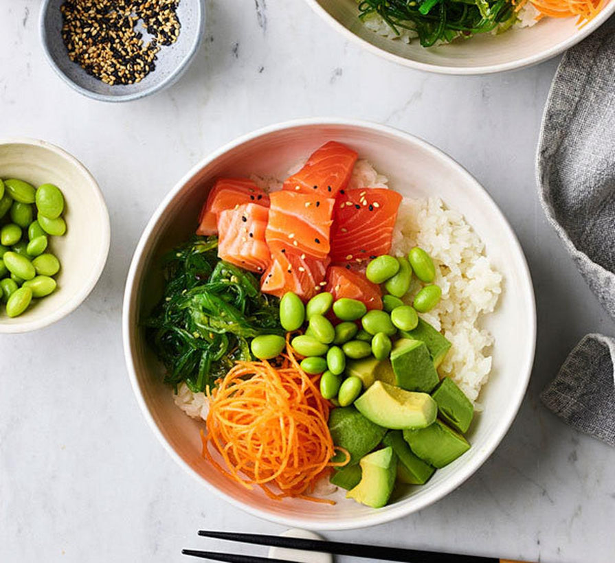 Salmon poke sushi bowl recipe