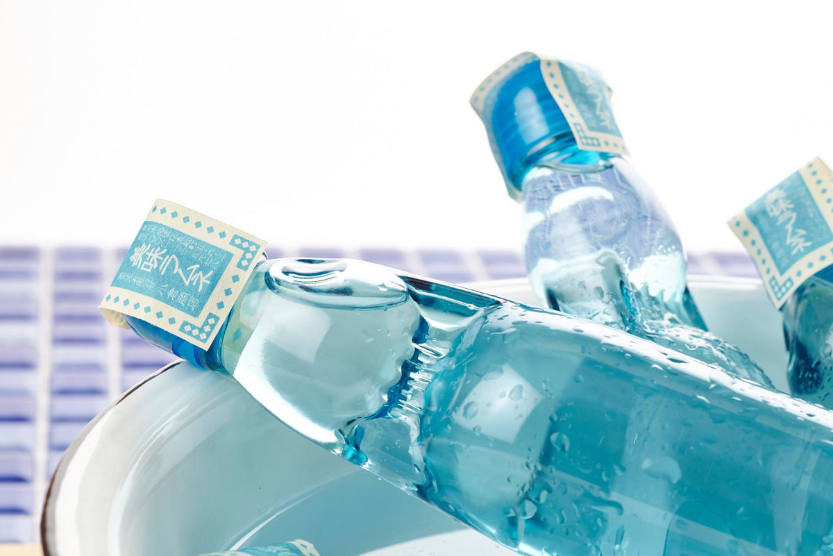 Ramune soda bottles