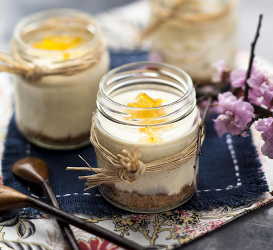 Yuzu and tofu cheesecakes recipe