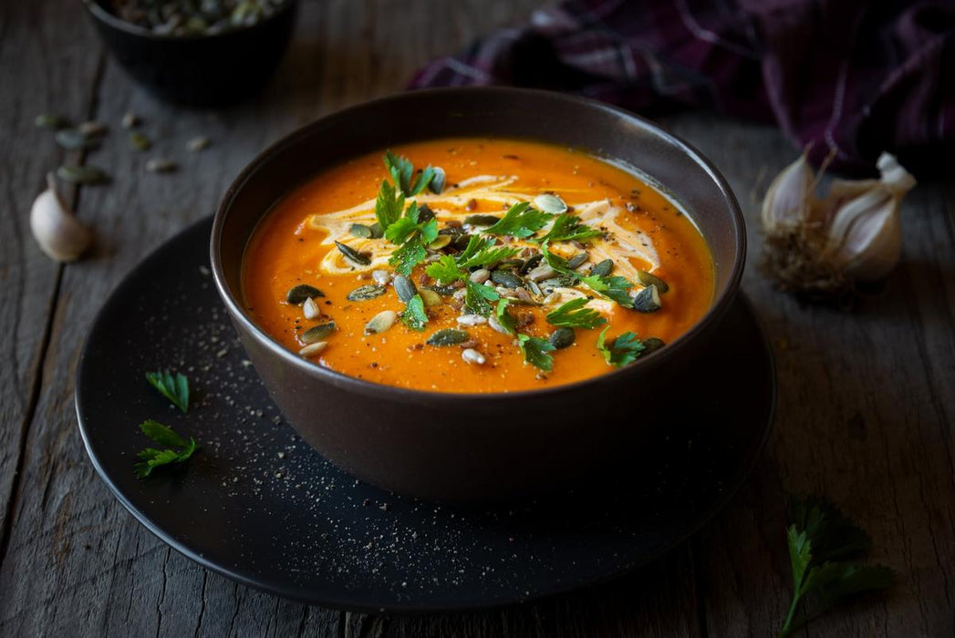 Butternut squash miso soup with seasoned butter recipe