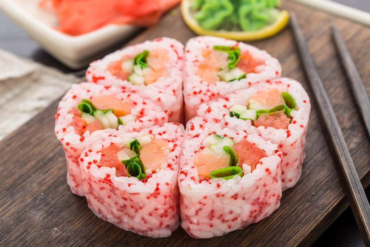 Flower shaped sushi roll recipe