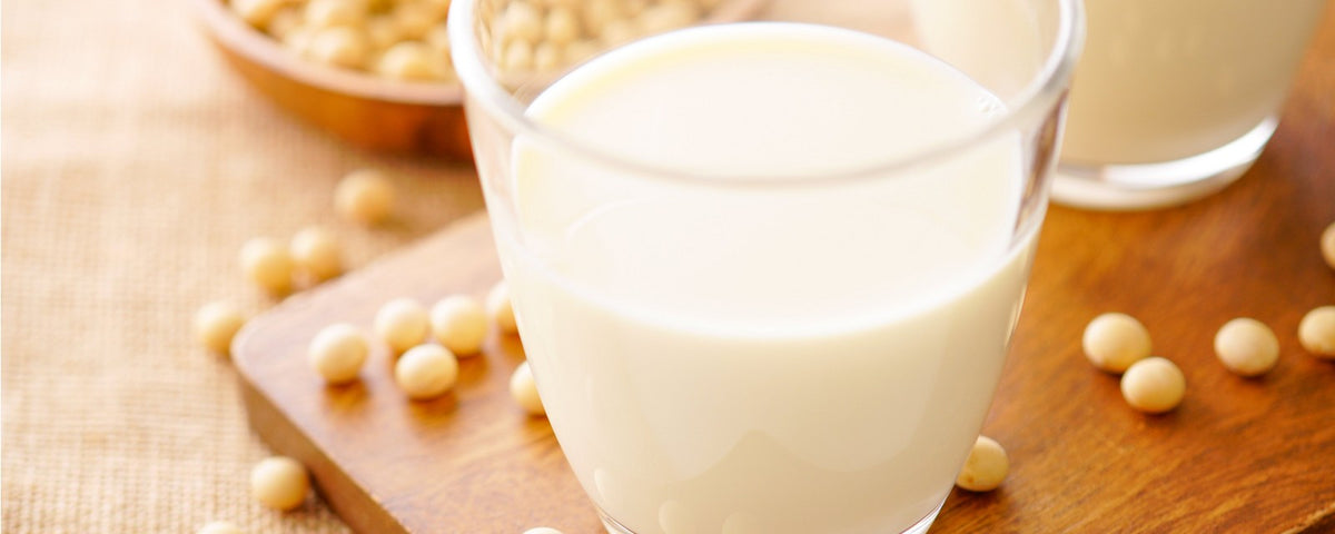 Soya milk served in glasses