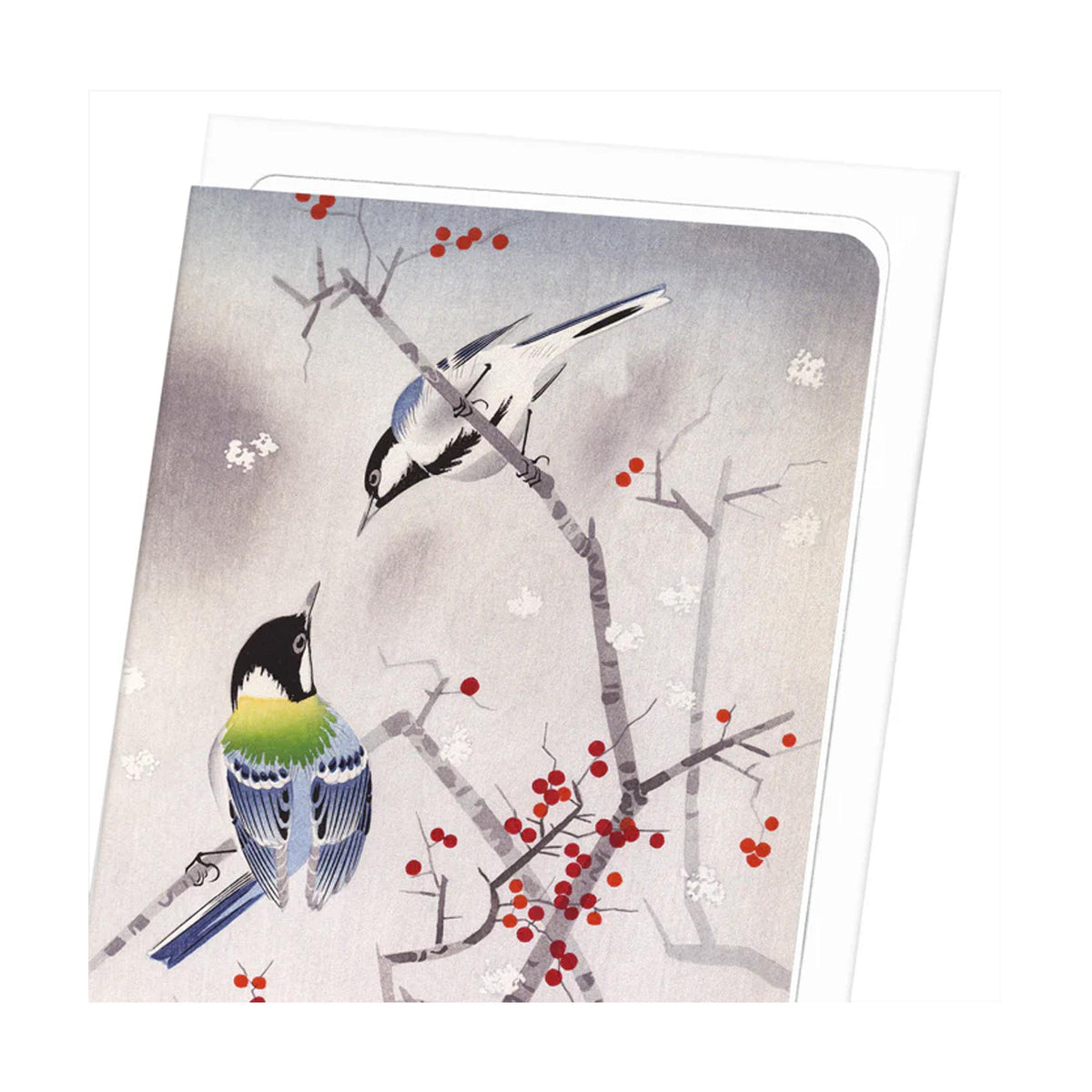 Birds on Nandina Greeting Card - 2
