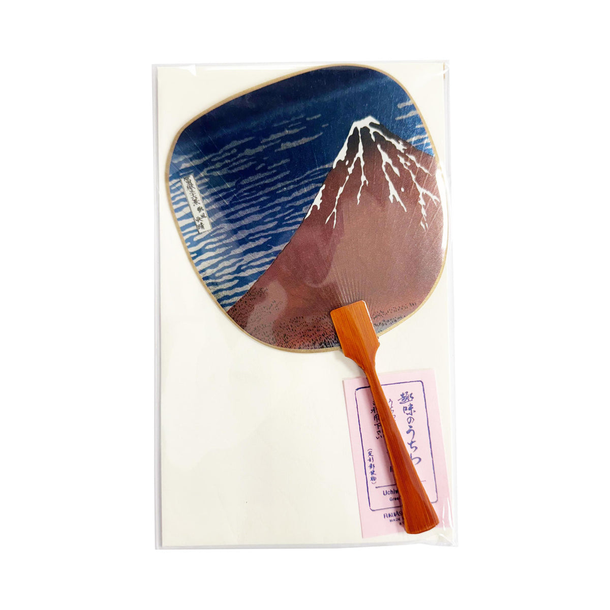 Hokusais mount fuji on fine day fan card