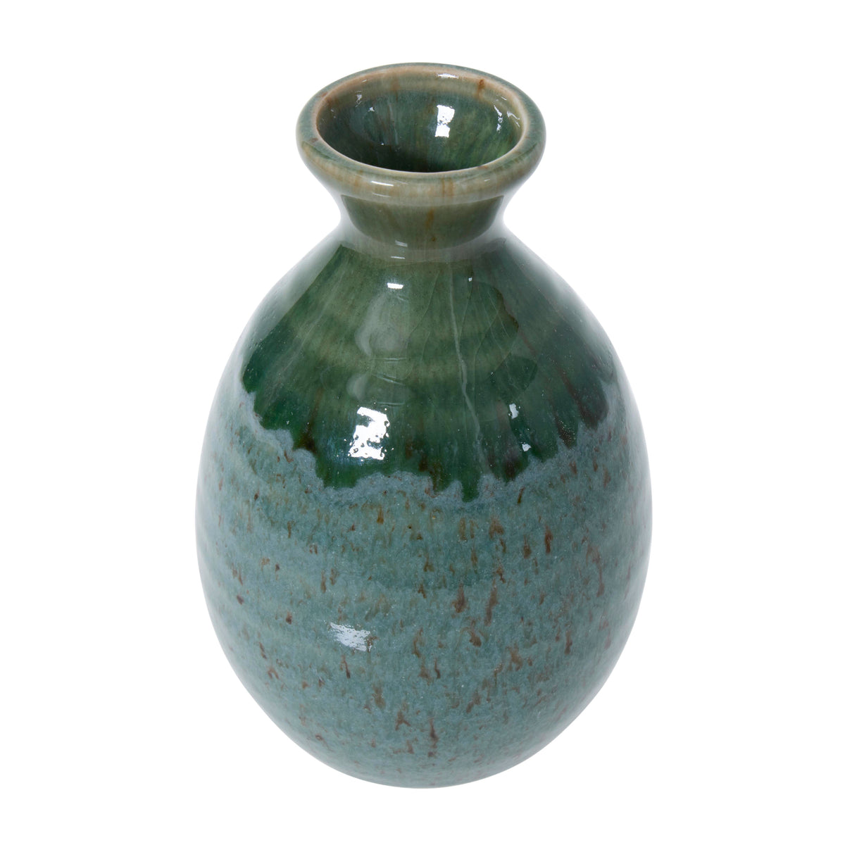Yamata Seiho Ceramic Sake Server - Mint Green, Mottled Pattern