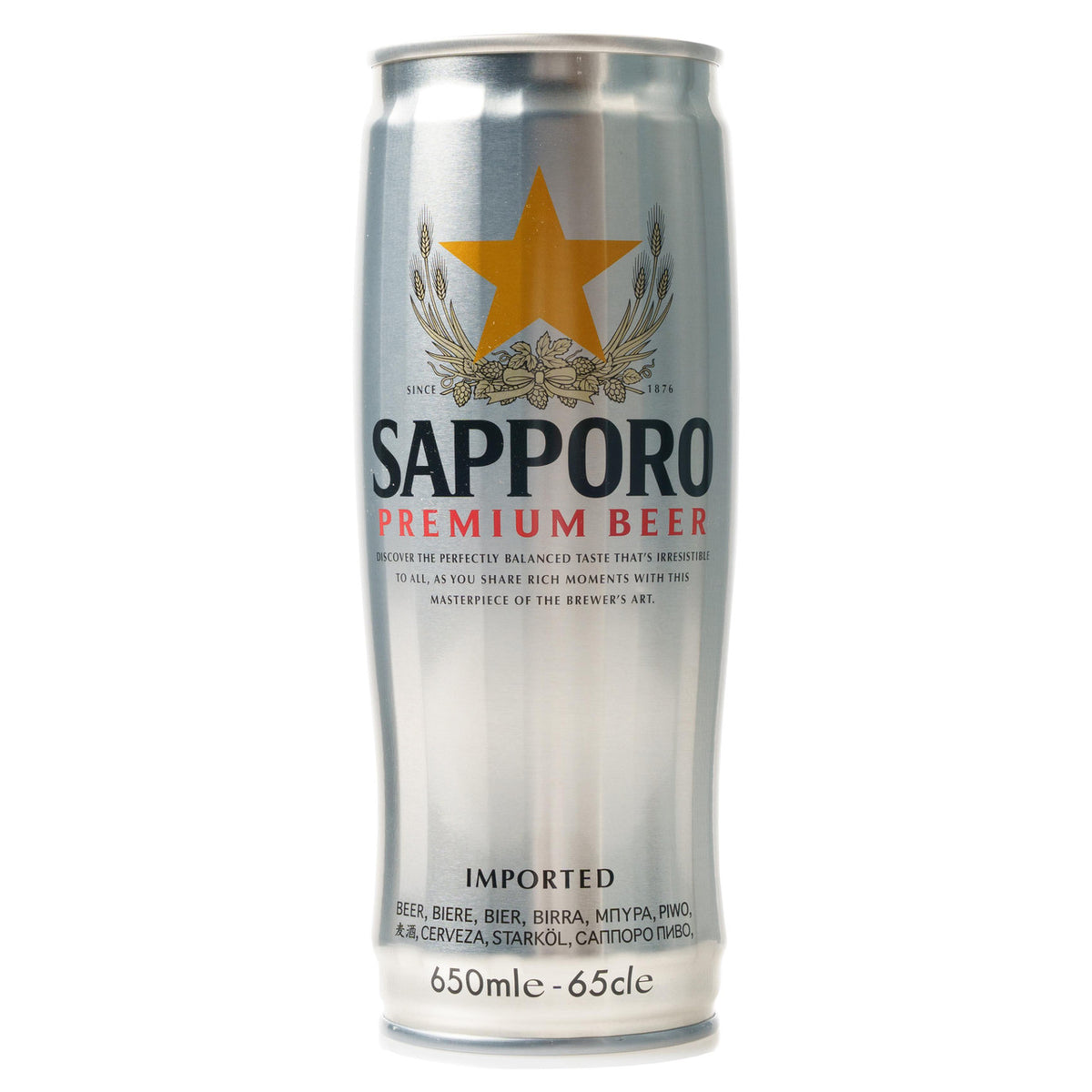 Sapporo imported premium lager beer