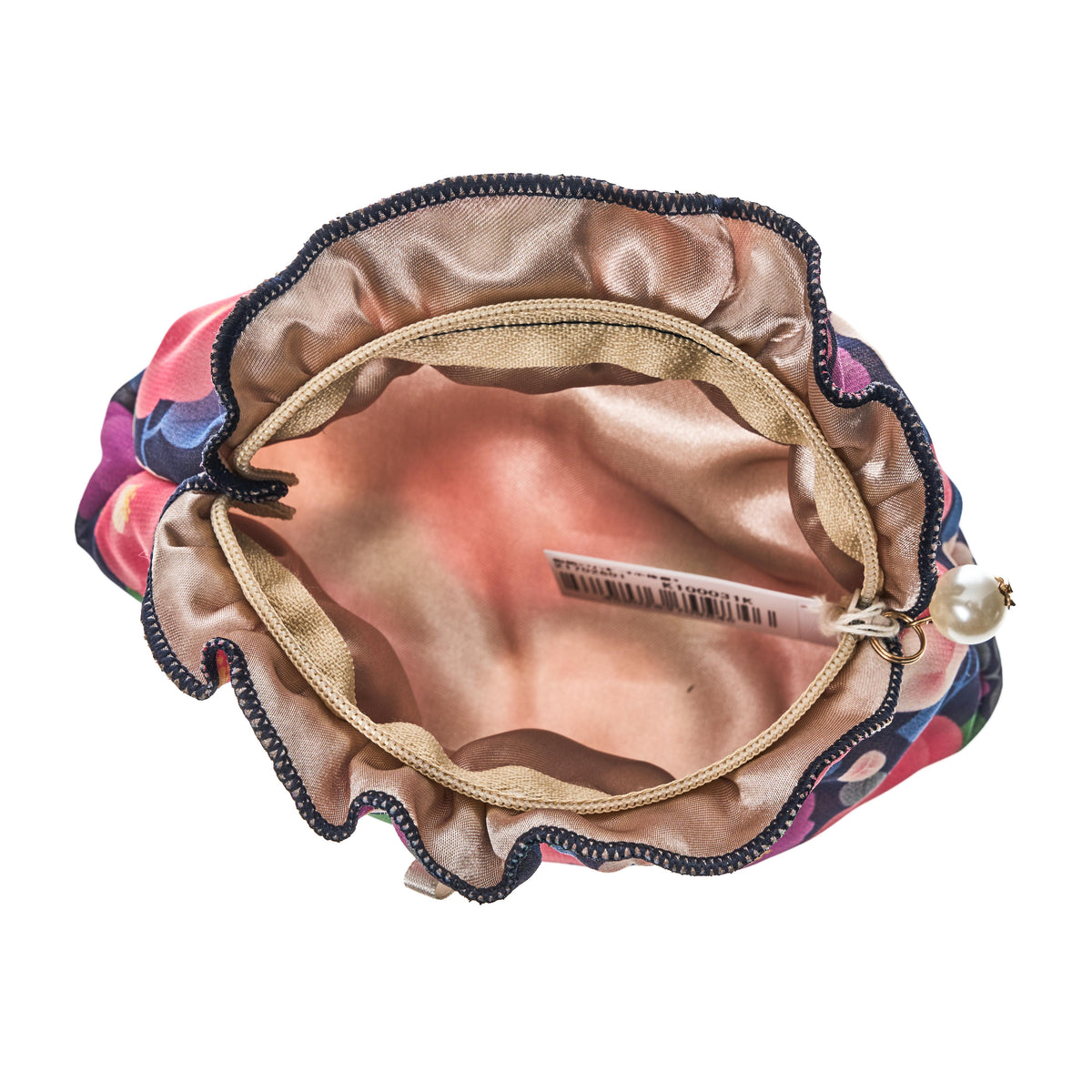 Chiffon Pouch - Purple, Floral Pattern