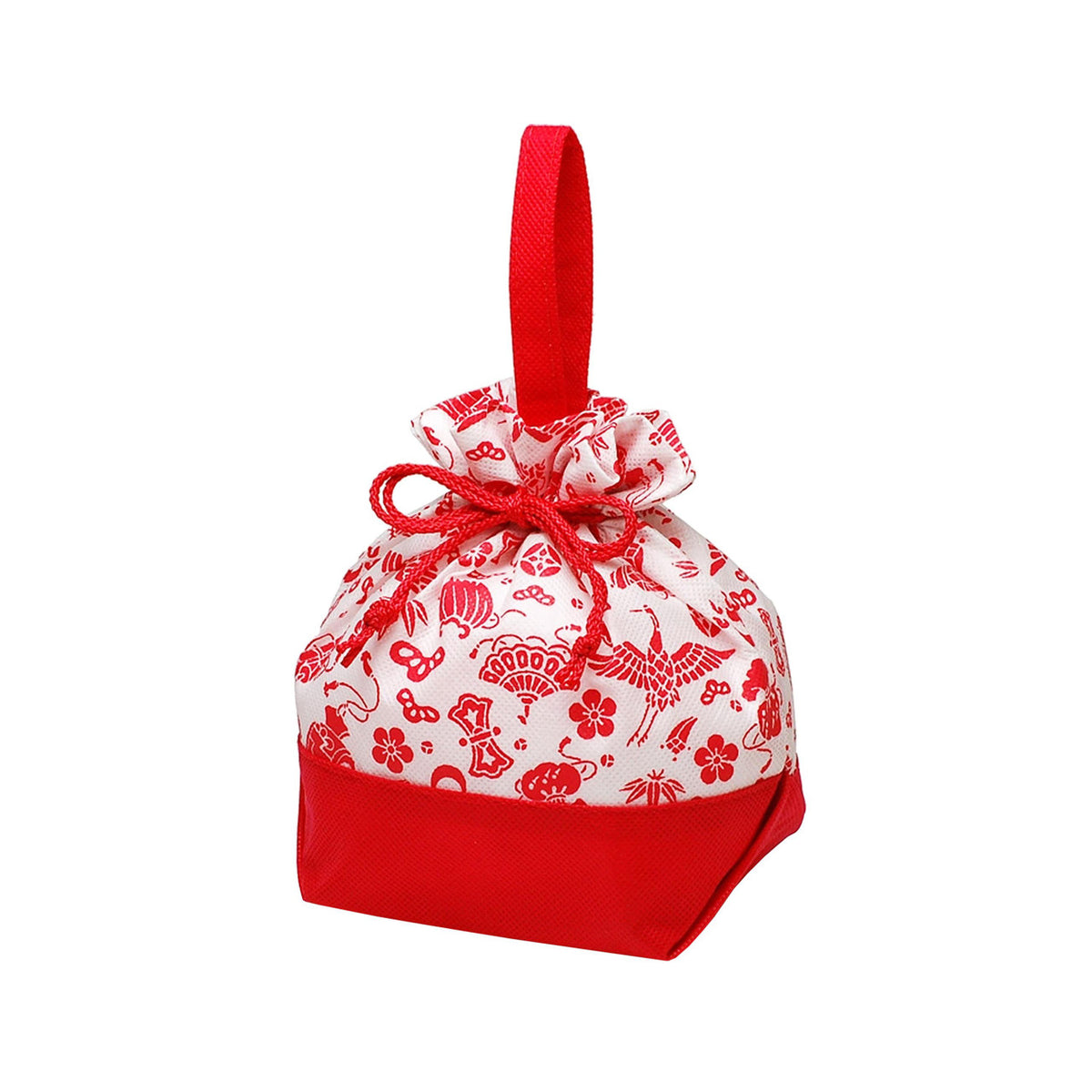 Non woven gift bag takarazukushi red and white