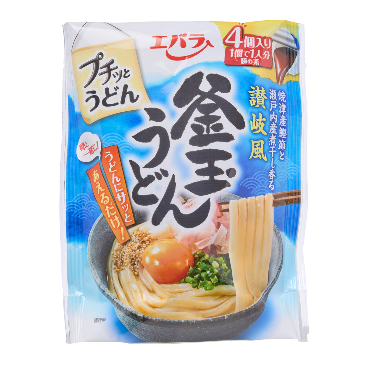 Ebara kamatama udon noodle soup stock
