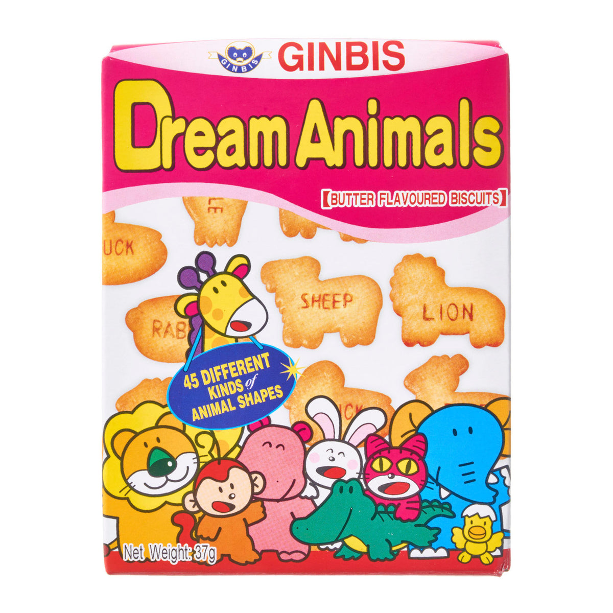 Ginbis dream animals butter flavoured biscuits