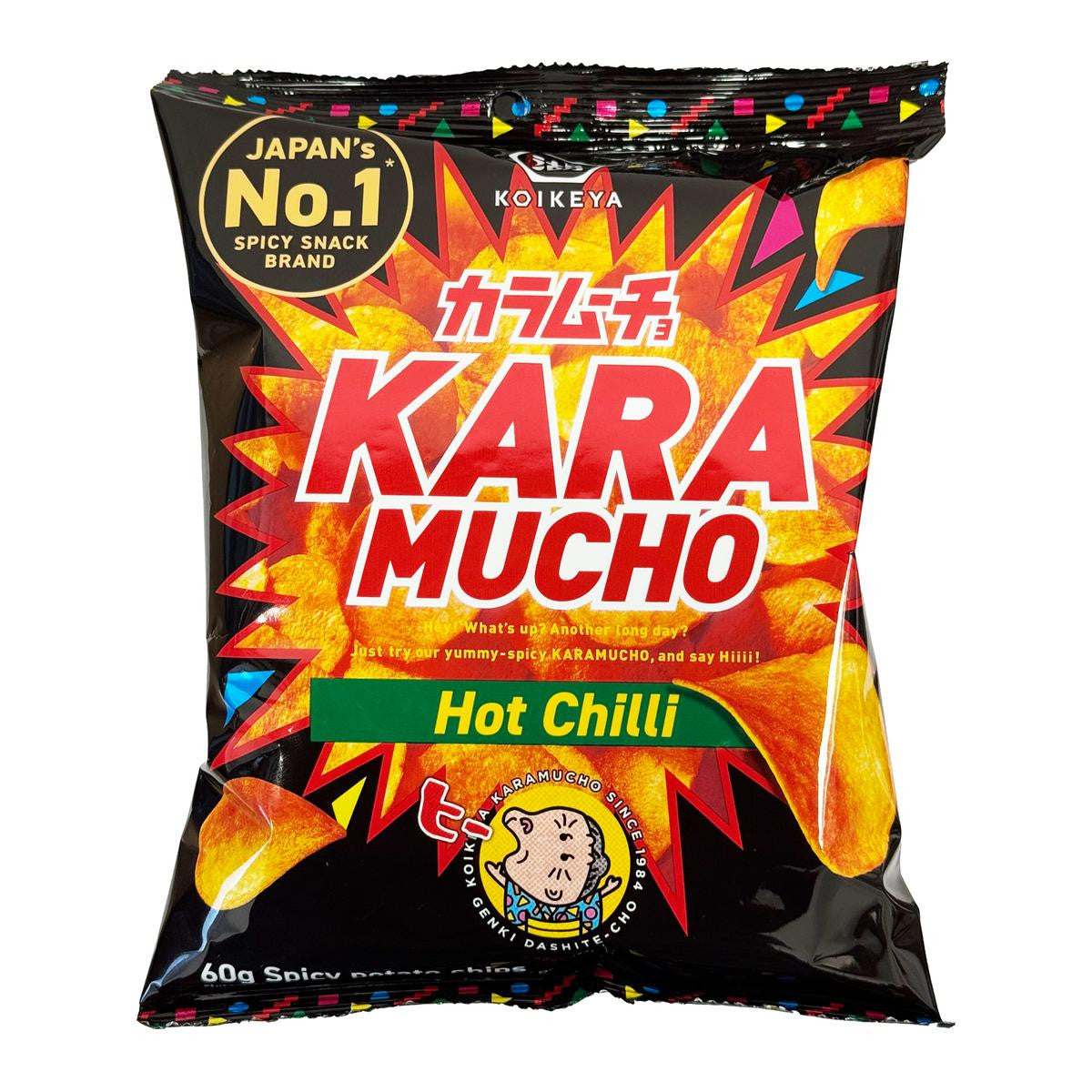 Koikeya karamucho hot chilli pepper flavoured crisps