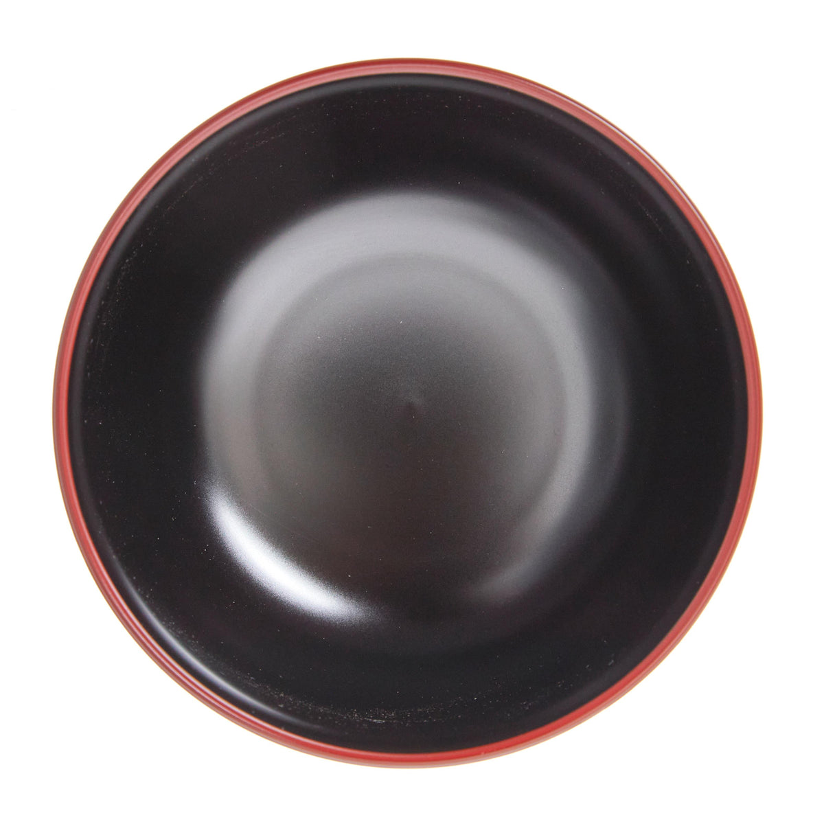Plastic Miso Soup Bowl - Red With Gold Sakura Pattern