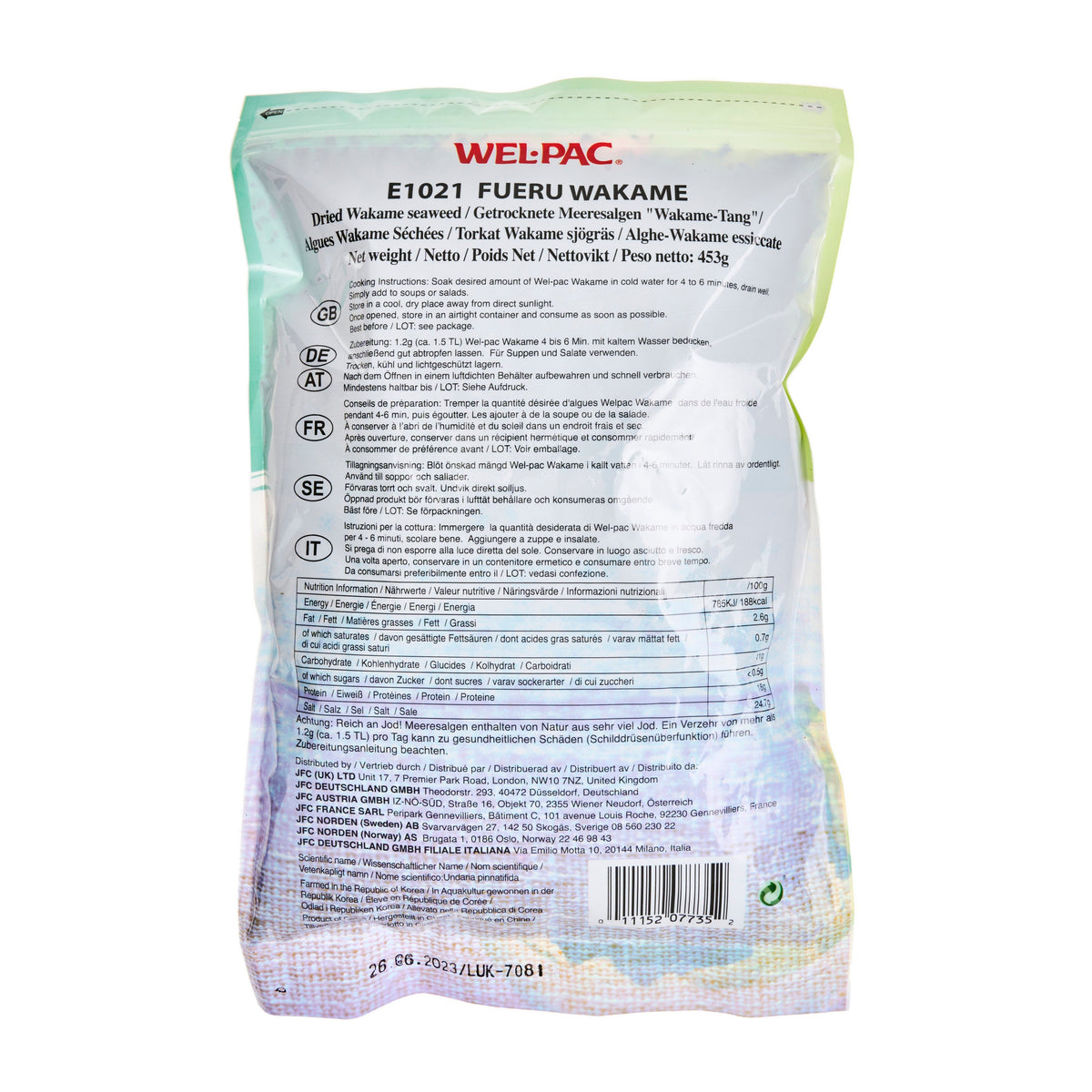 Wel-Pac Dried Wakame Seaweed - Catering Size