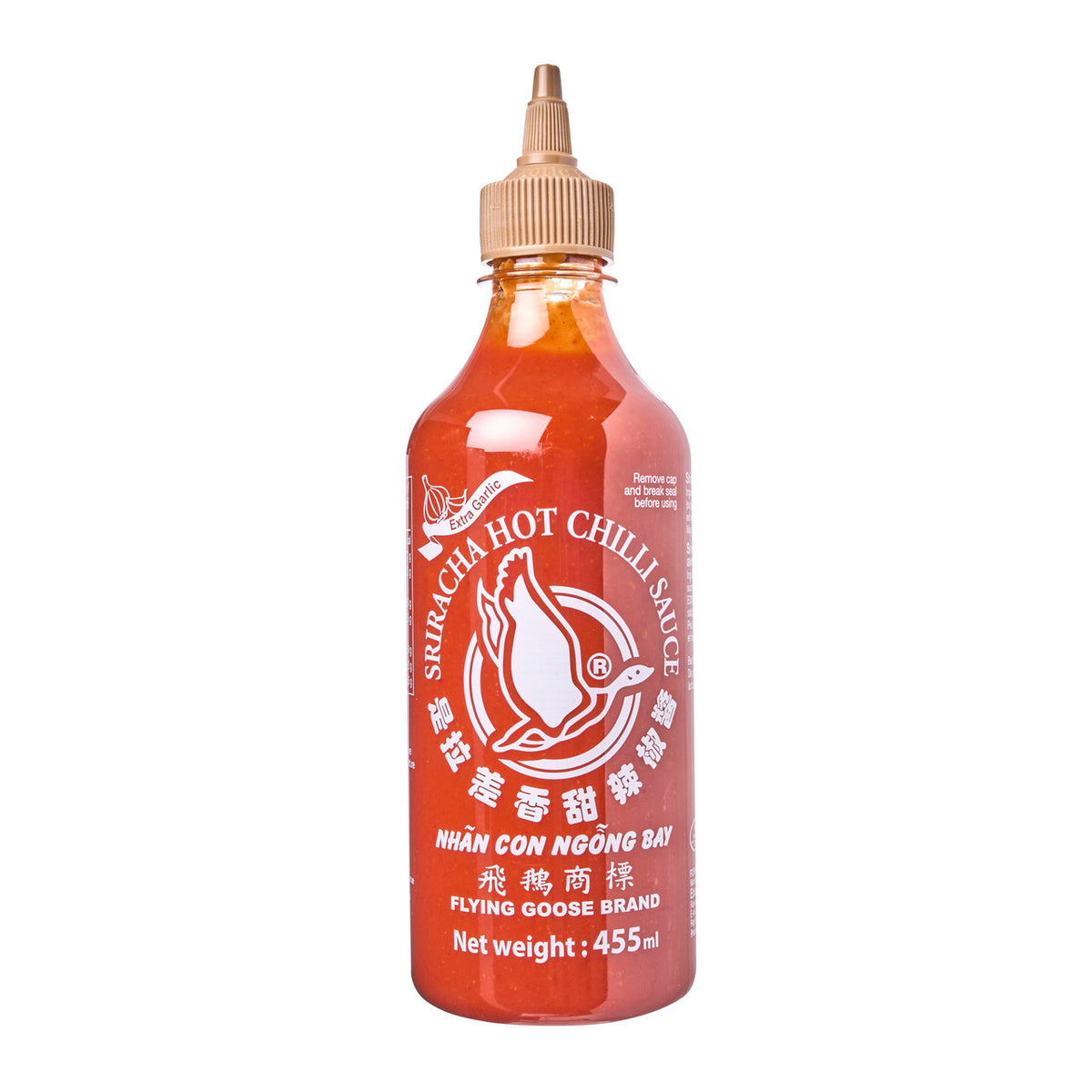 Flying goose sriracha hot chilli sauce extra garlic