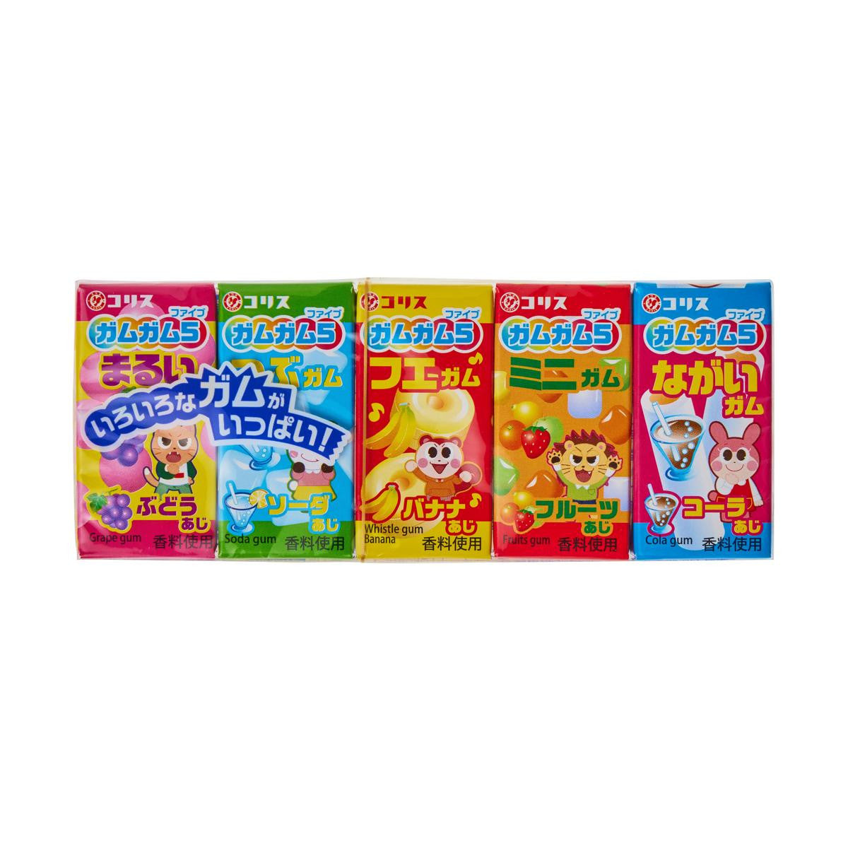 Coris gumgum5 chewing gum assorted flavours shapes