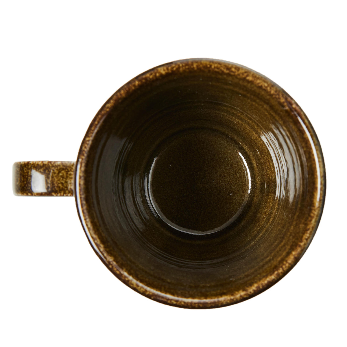 Ceramic Oribe Ware Uzushiohime Mug - Whirling Tides Pattern - 2