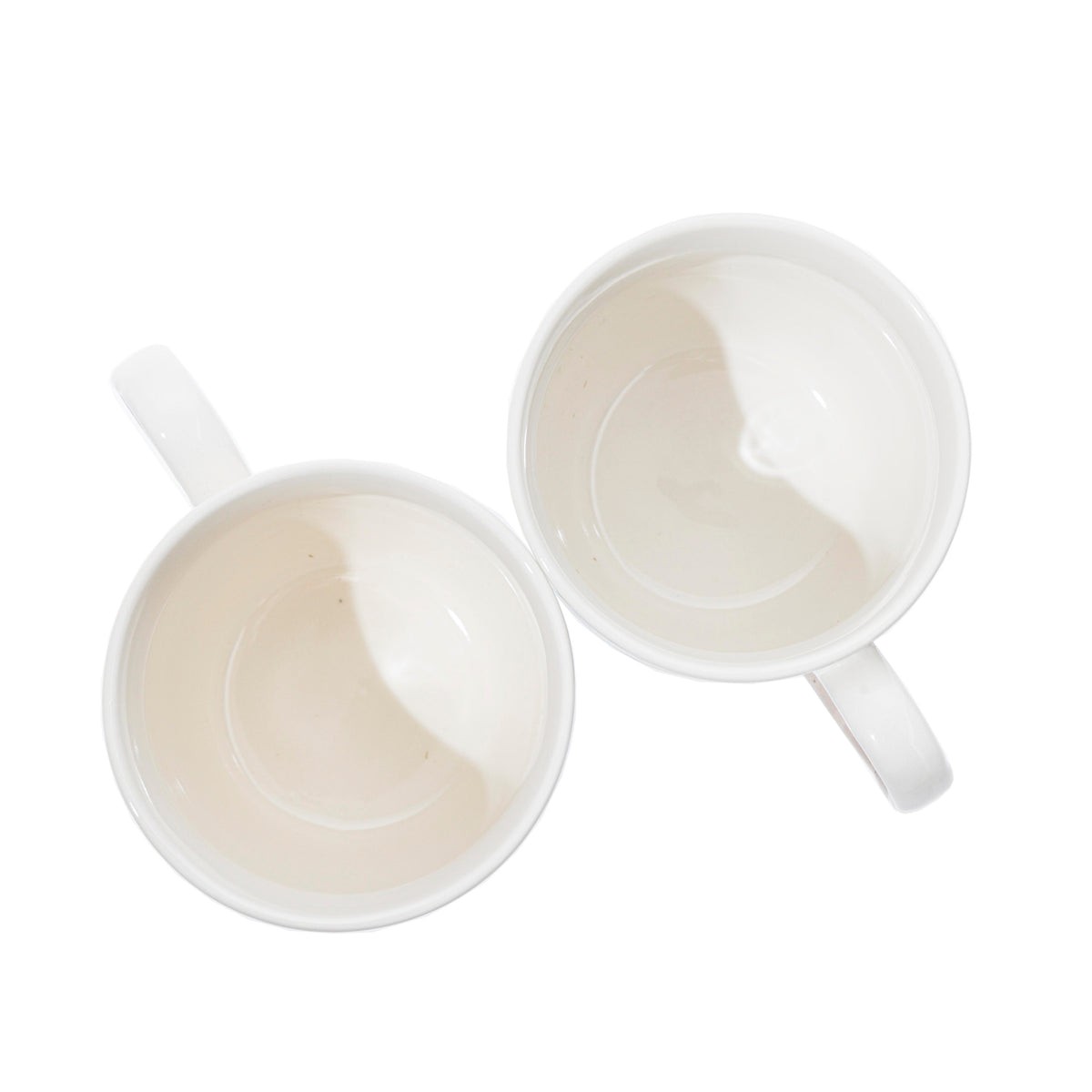 Ceramic Mug Set - Black And Beige, Speckled Black Cat Design - 2