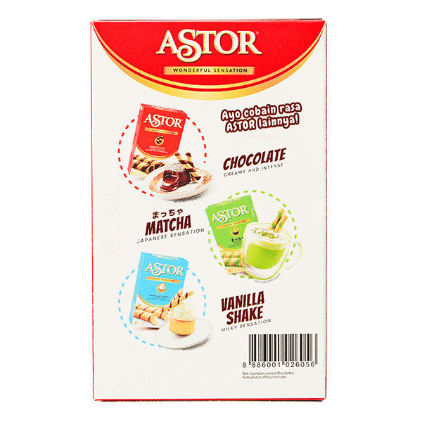 Mayora astor chocolate filled wafer rolls