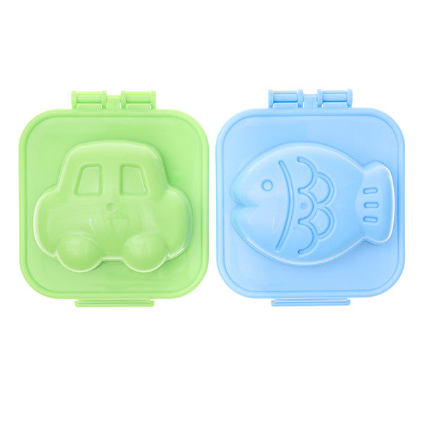 Kokubo yudetamagokko plastic boiled egg mold fish and car shapes