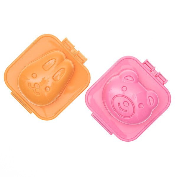 Kokubo yudetamagokko plastic boiled egg mold rabbit and bear shapes