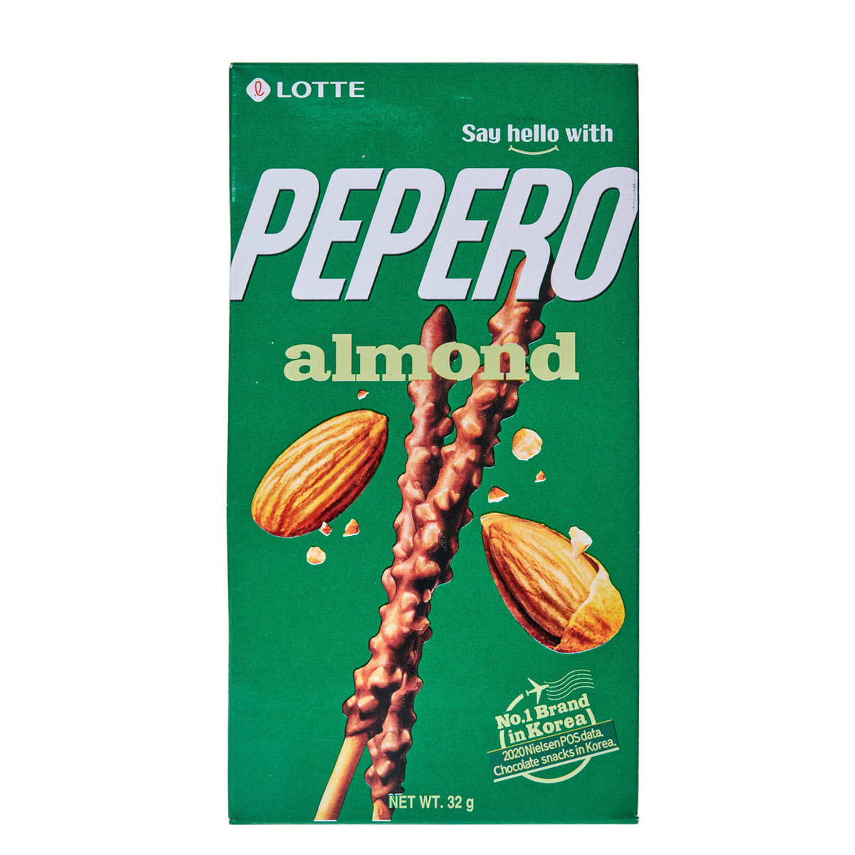 Lotte pepero almond chocolate biscuit sticks