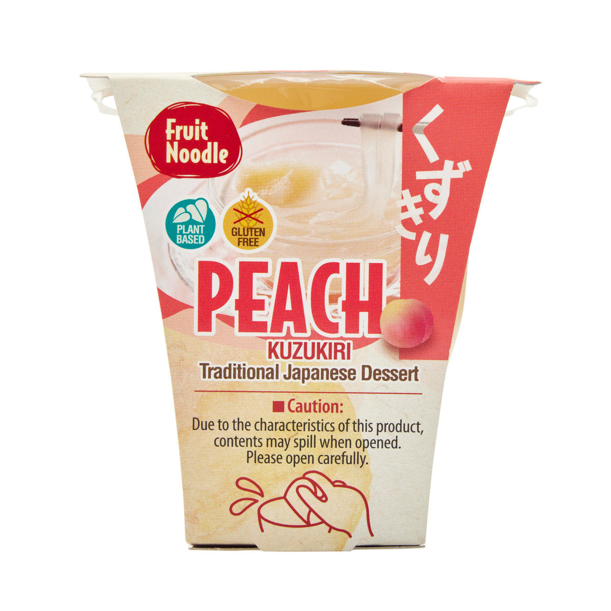 Ohara kudzu kiri white peach fruit noodle dessert