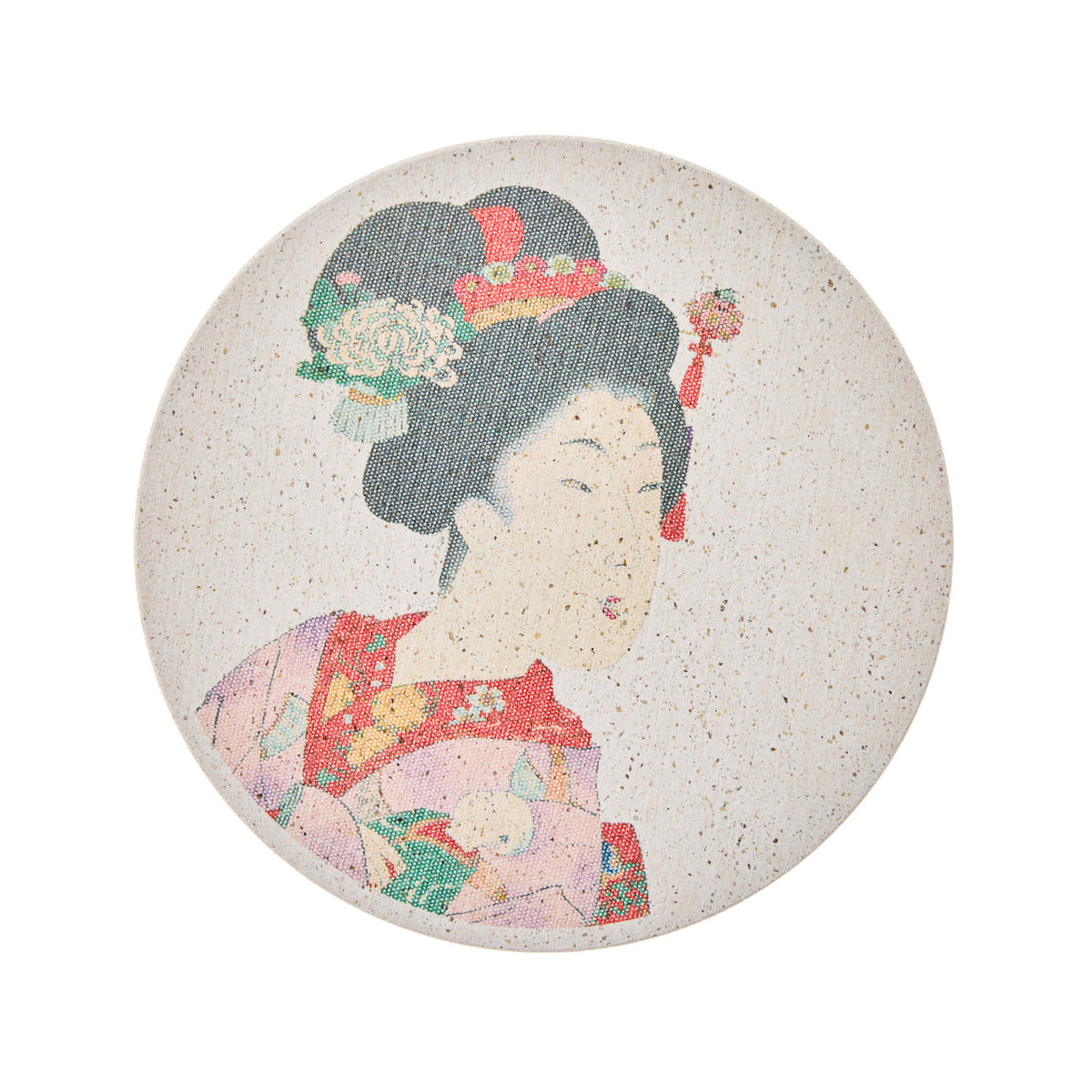 Edobio ukiyoe coaster red