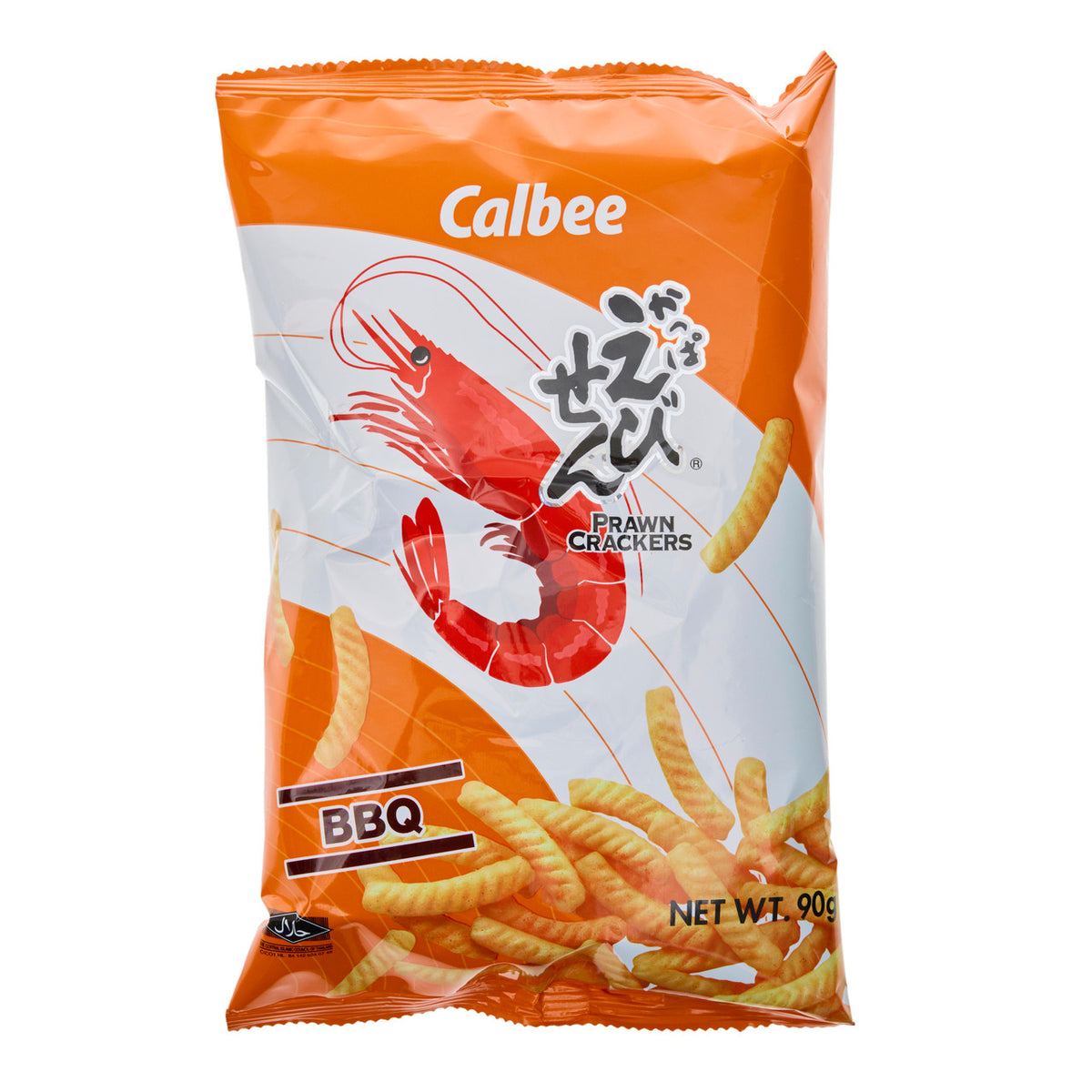 Calbee bbq flavoured prawn crackers