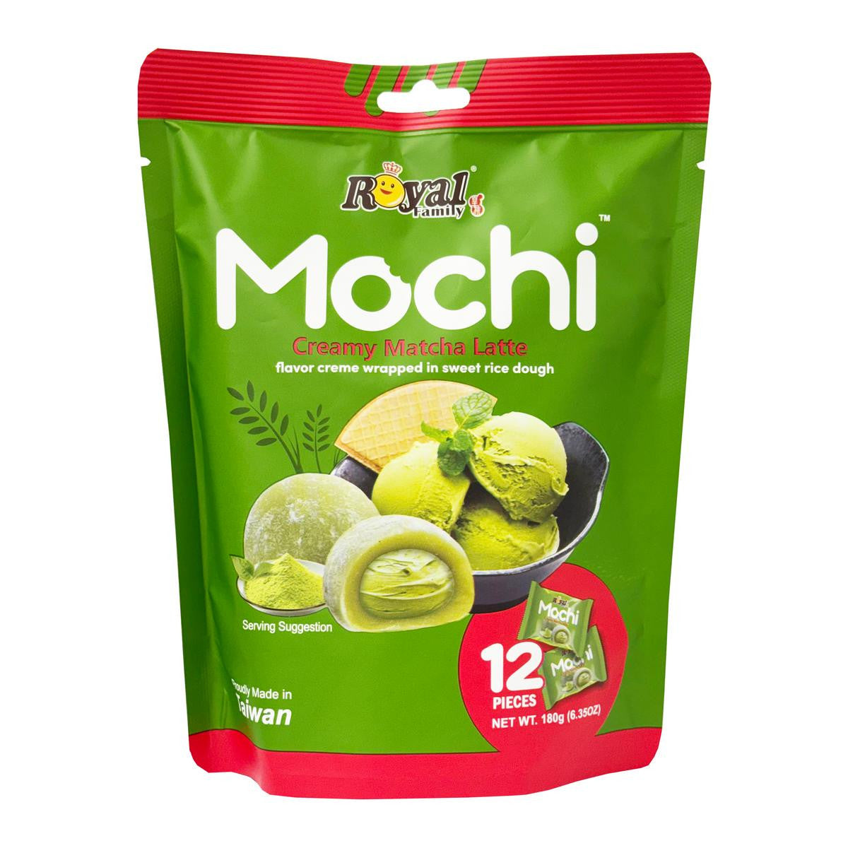 Royal family mochi creamy matcha latte
