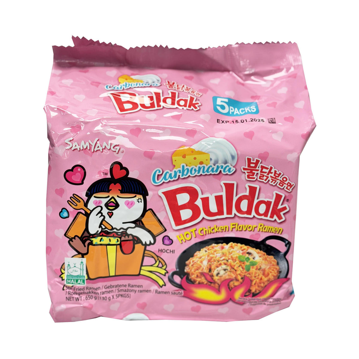 Samyang foods buldak carbonara hot chicken flavour ramen multi pack